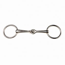Bradoon Loose Ring Jointed Snaffle Bit thin / small mouth quarter sizes To Compliment Weymouth, Size: 4.25-6