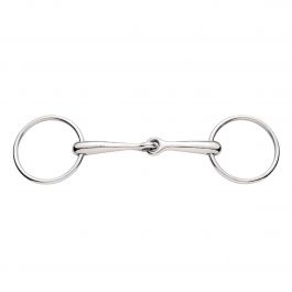 Korsteel Stainless Steel Sold Mouth Jointed 16mm Loose Ring Snaffle Bit 