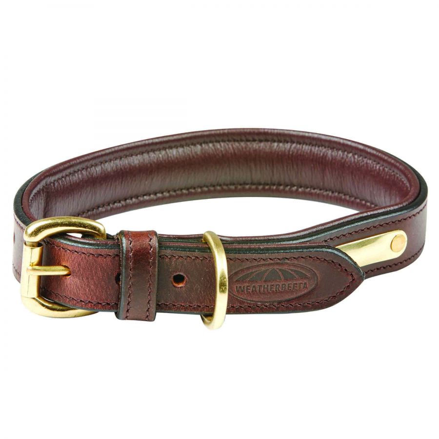 RED/BLUE QUALITY POLO HEAD COLLARS BROWN LEATHER WITH REAL BRASS FITTINGS **