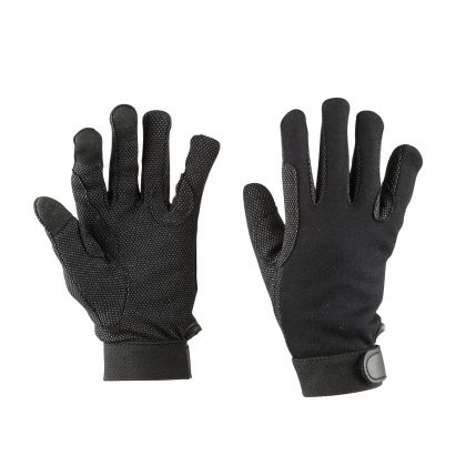 Dublin Crochet/Leather Riding Gloves,Black,Ladies,All Sizes 