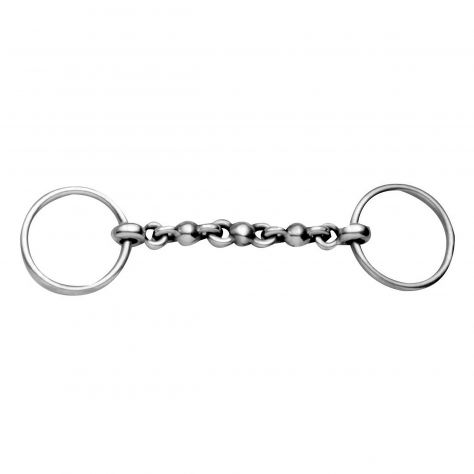 LOOSE RING WATERFORD SNAFFLE BIT GERMAN SILVER AND STAINLESS STEEL 