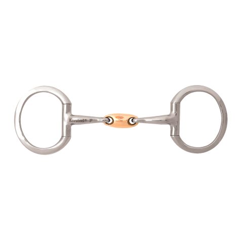 JP Korsteel Stainless Steel Copper Oval Link Eggbutt Snaffle Bit
