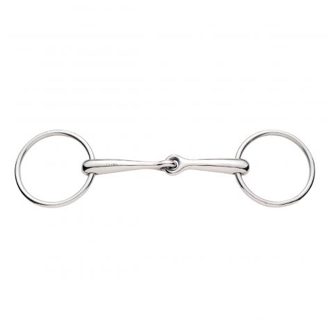 Korsteel Stainless Steel Solid Mouth Jointed 16mm Loose Ring Snaffle Bit