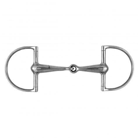 Korsteel Stainless Steel Thick Hollow Mouth Hunter Dee Ring Snaffle Bit